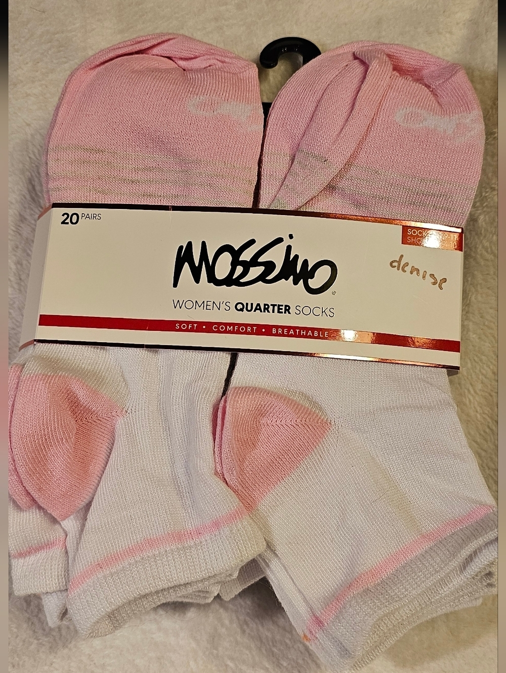 20 Pair Mossimo Womens Quarter Athletic Socks Pastel Colors